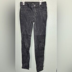 J Brand Ingrid Black Skinny Rivet Jeans Size 26